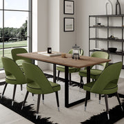 Belluno 180cm Extending Wooden Dining Table Set With 4-6 Seater Chairs