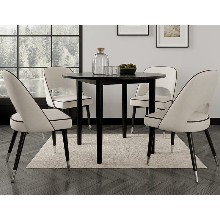 Luna Round Dining Table Set With 2-4 Seater Chairs