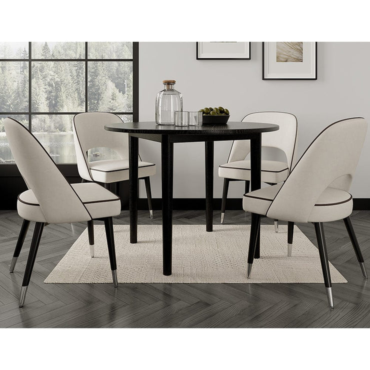 Luna Round Dining Table Set With 2-4 Seater Chairs