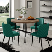Belluno 120cm Round Dining Table Set With 4 Chairs