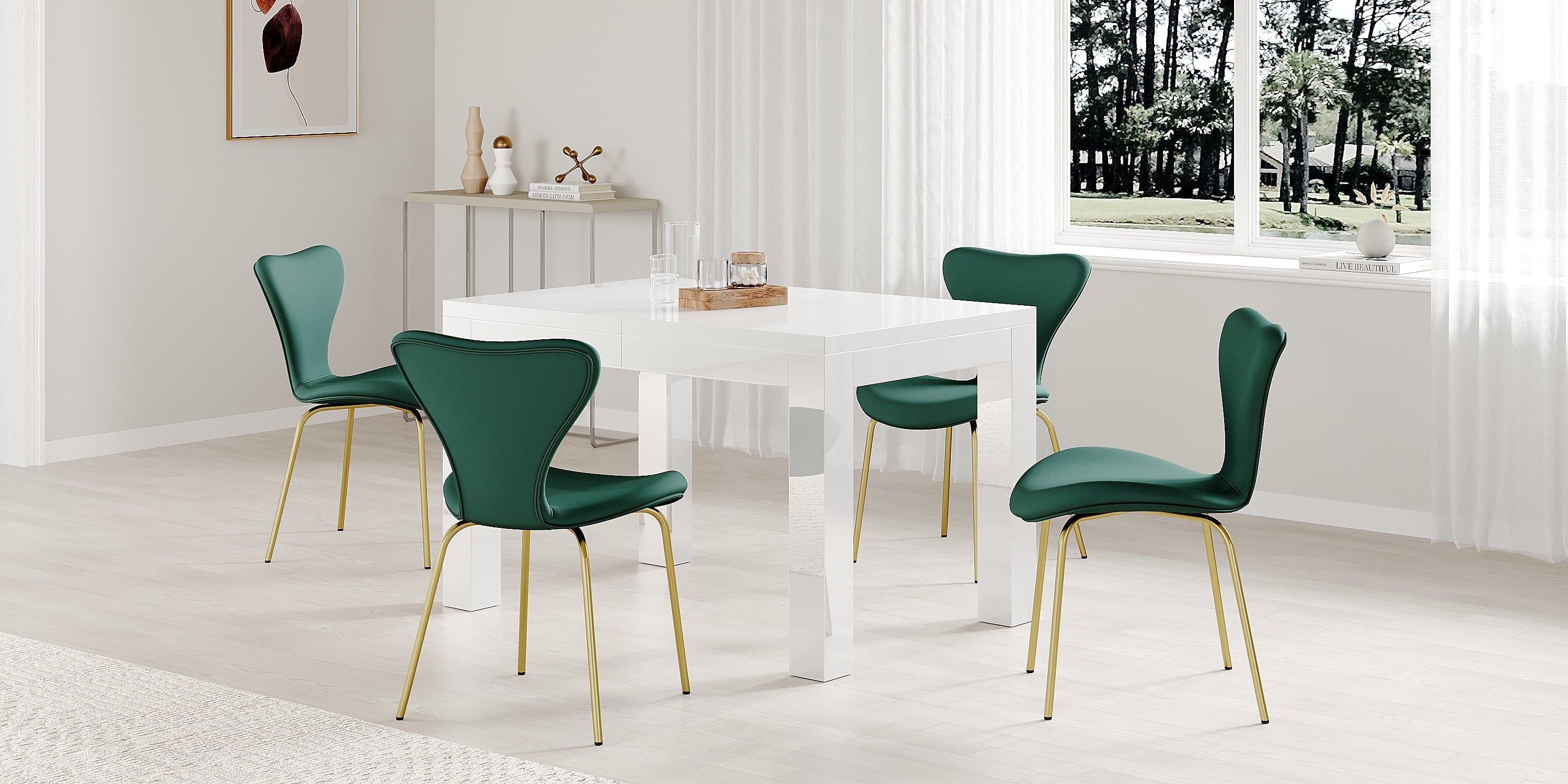 Agata 120cm - 240cm Transformer Table High Gloss Extending Dining Table