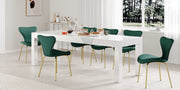 Agata 120cm - 240cm Transformer Table White High Gloss Extending Dining Table