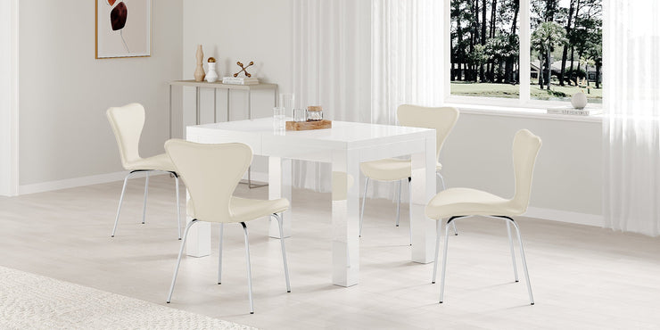 Agata 120cm - 240cm Transformer Table High Gloss Extending Dining Table