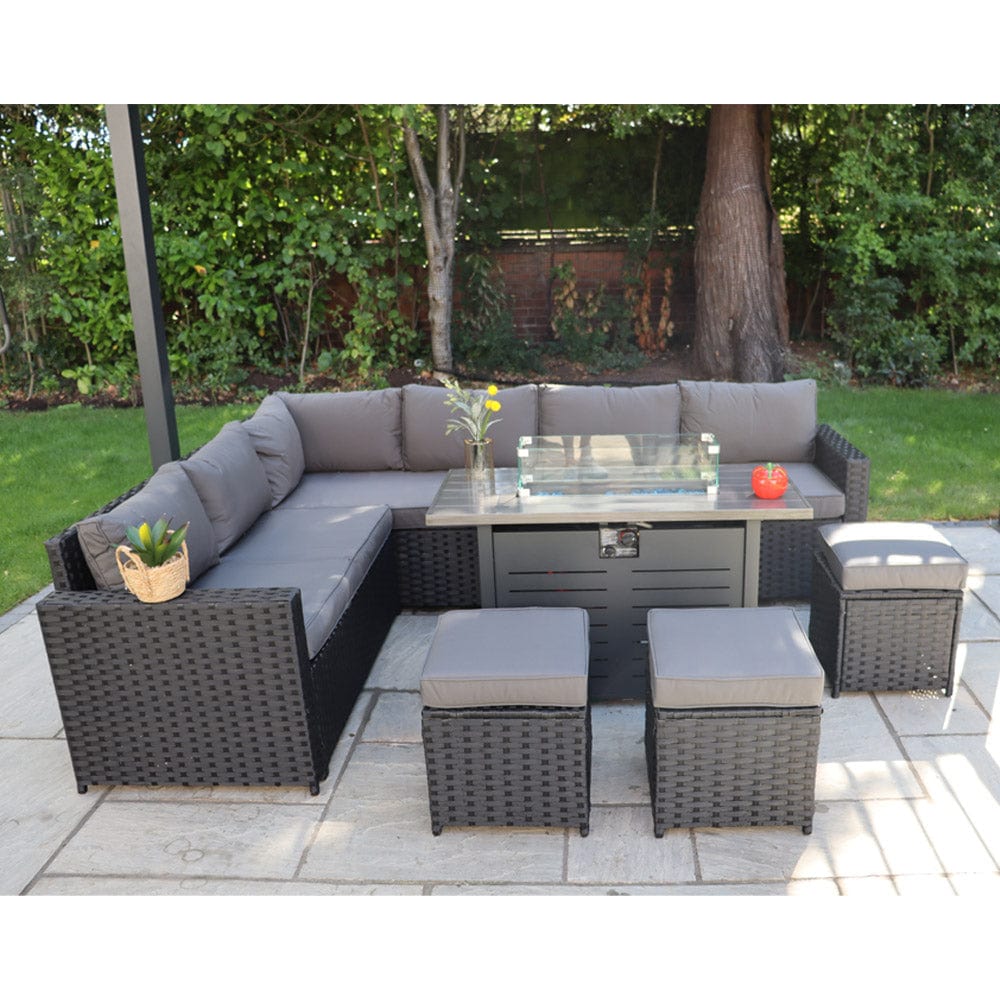 Barcelona Aluminium Garden Sofa Set Barcelona Rattan Garden