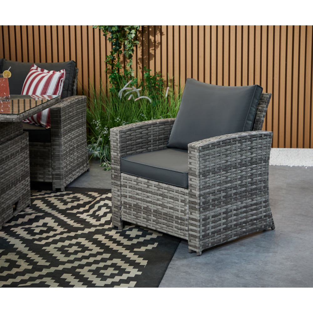 Outdoor Garden 6 Seater Rattan Seater Sofa Set With Lift Up Dining Table