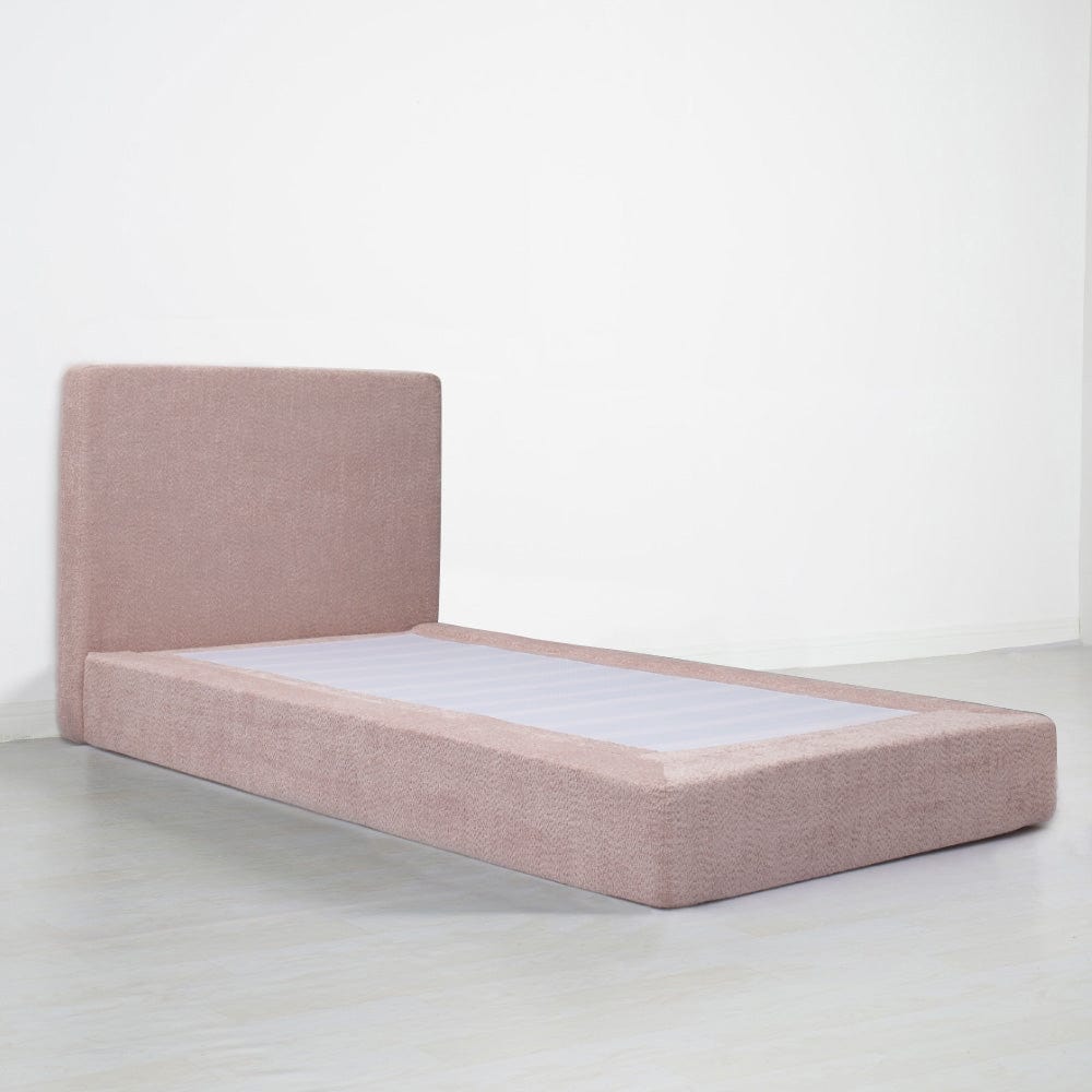 Marshmuff Soft Frame Boucle Bed Frame With Headboard King Bed or Double Bed or Single Bed