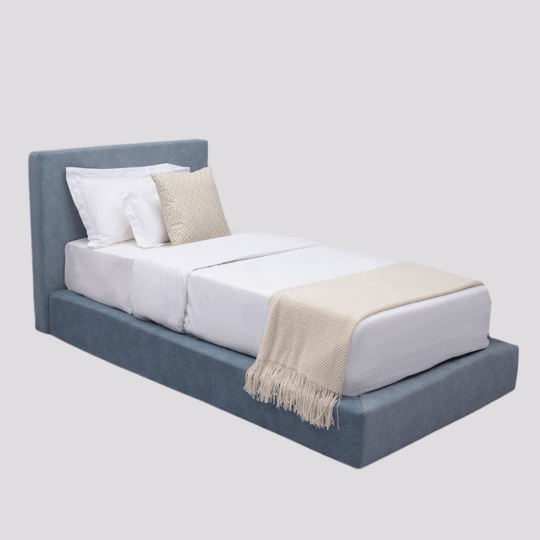 Marshmuff Microfibre Bed Frame With Headboard Single Bed Frame