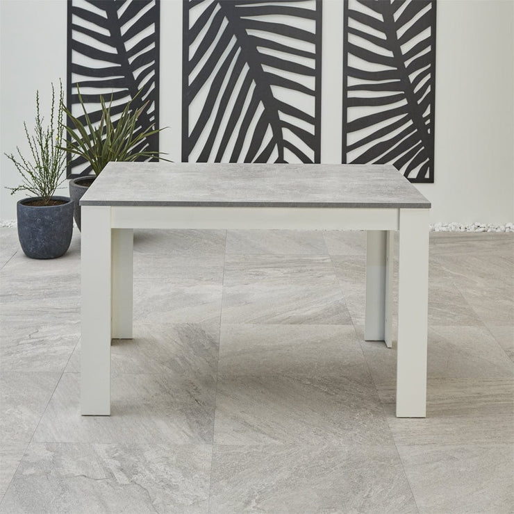 Orsa Rectangle Concrete Effect Dining Table Set with 2 Benchs