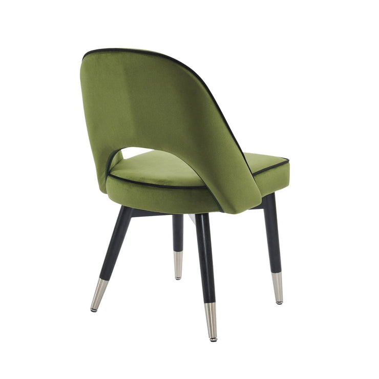 Amore Velvet Upholstery Dining Chair with Legs - Set Of 2
