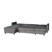 Avery Large U-Shape Storage Corner Sofa Bed With Ottoman