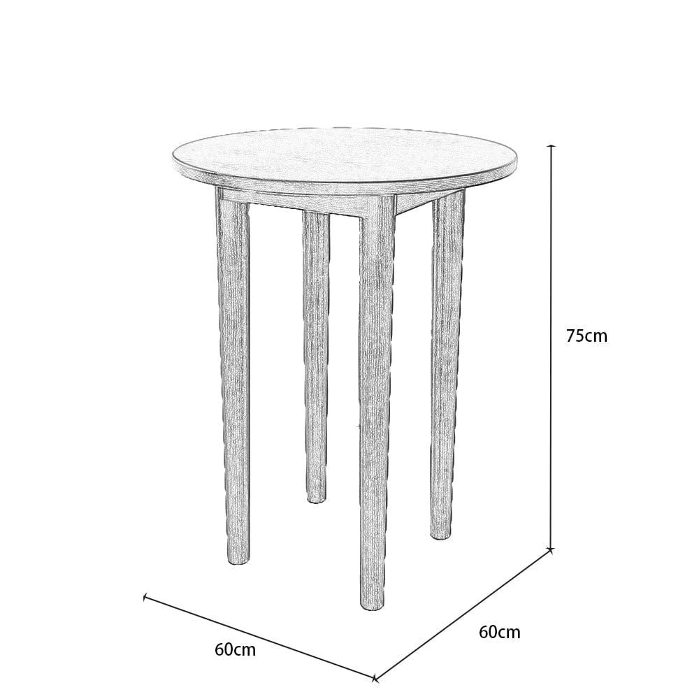 Luna Round Dining Table Set With 2-4 Seater Chairs