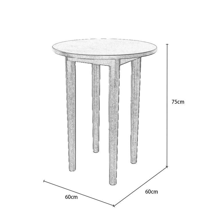 Luna Round Dining Table Set With 2-4 Seater Chairs