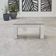 Orsa Rectangle Concrete Effect Dining Table Set with 2 Benchs