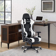 Bonne Faux Leather Recliner Massage Swivel Game Office Chair With Footrest