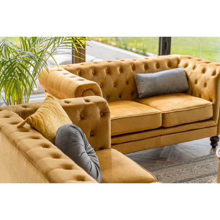 Chesterfield 3+2 Seater Velvet Sofa Set