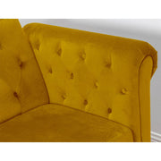 Toronto 3 Seater Chesterfield Style Velvet Sofa Bed In Mustard