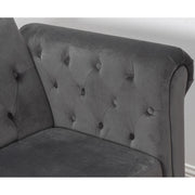 Toronto 3 Seater Chesterfield Style Velvet Sofa Bed In Grey