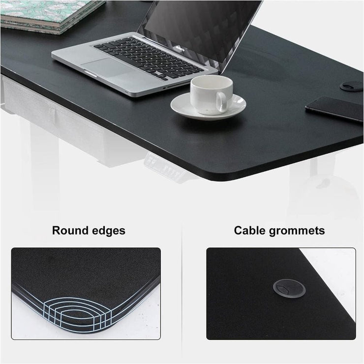 Wooden Office Desk Top with Cable Guide