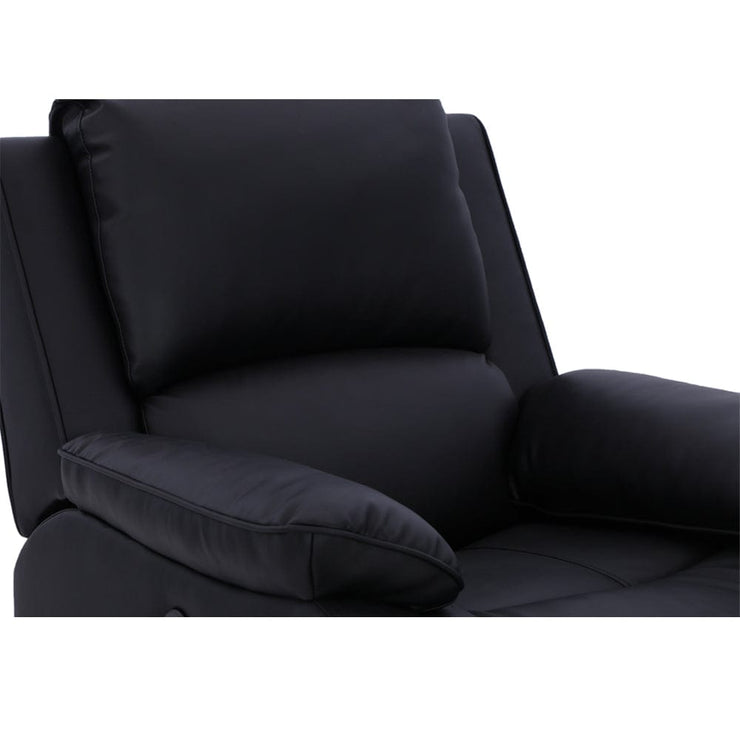 Palermo Black Leather Electric Recliner Armchair Single Sofa Lounge Chair