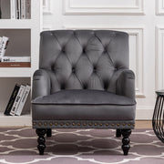 Darwin Dark Grey Velvet Accent Chair