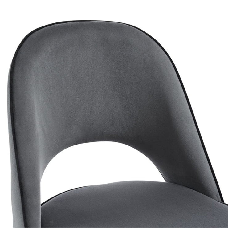 Amore Velvet Upholstery Dining Chair with Legs - Set Of 2