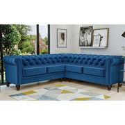 Chesterfield 5 Seater Velvet Corner Sofa