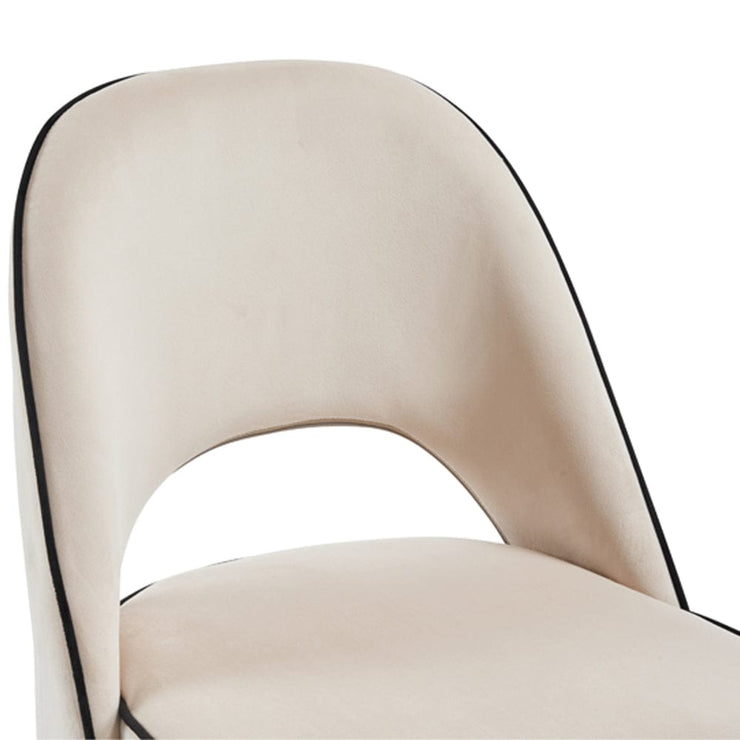 Amore Velvet Upholstery Dining Chair with Legs - Set Of 2