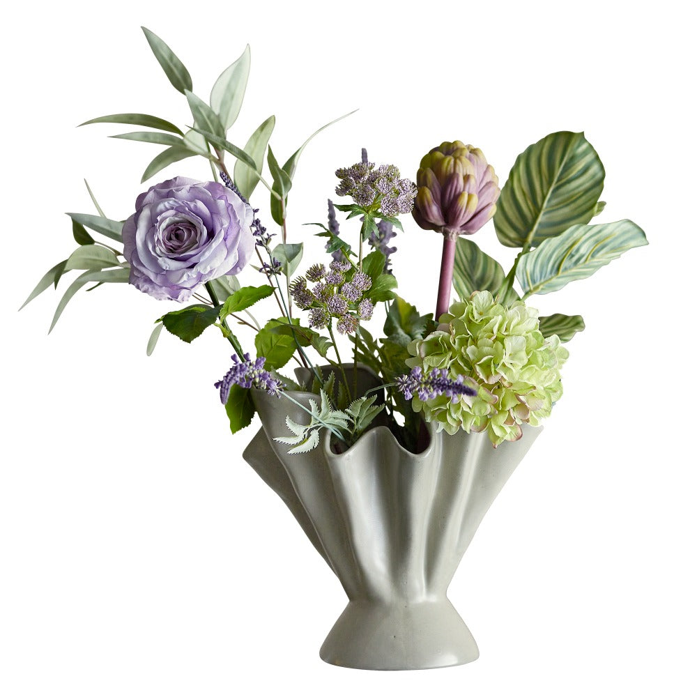 Artificial Bouquet – Purple & Green Decorative Flowers for Mother’s Day Gift