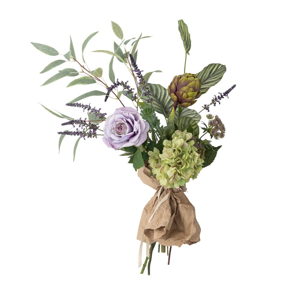 Artificial Bouquet – Purple & Green Decorative Flowers for Mother’s Day Gift