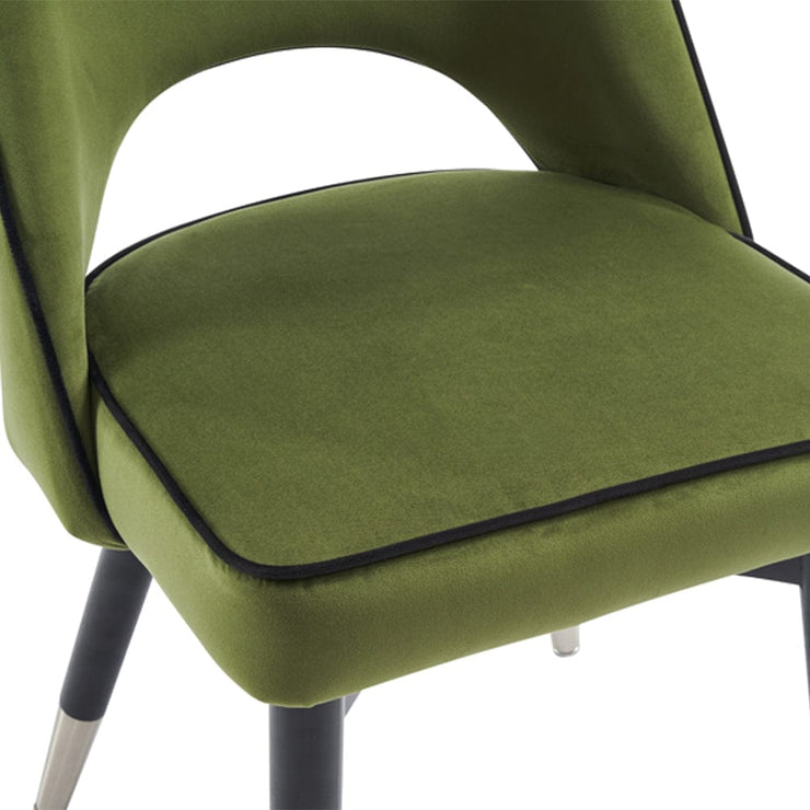 Amore Velvet Upholstery Dining Chair with Legs - Set Of 2