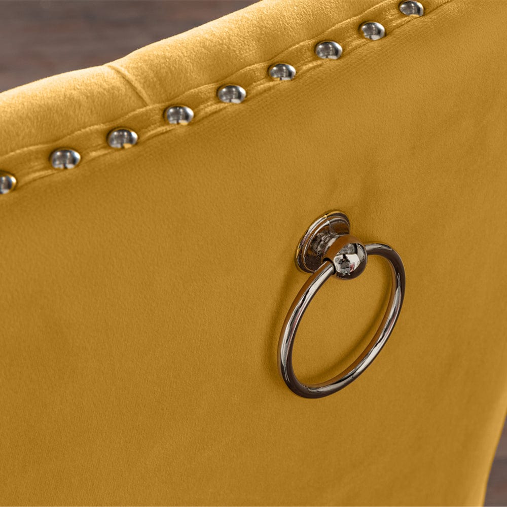 Avers Velvet Button Back Bar Stool Bar Chair