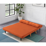 Jola Large Velvet Foldable 2 Seater Sofa Bed with Pillows