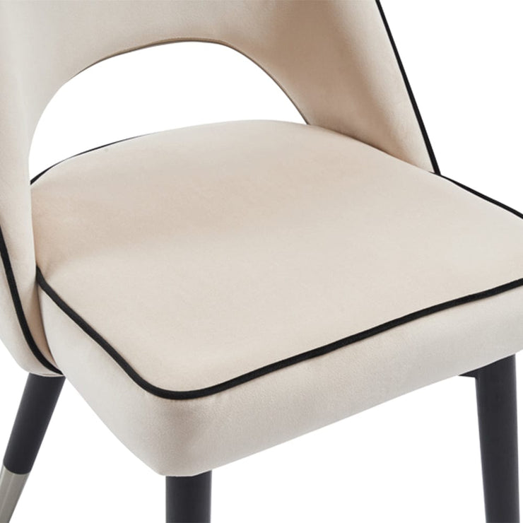 Amore Velvet Upholstery Dining Chair with Legs - Set Of 2