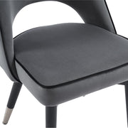 Amore Velvet Upholstery Dining Chair with Legs - Set Of 2