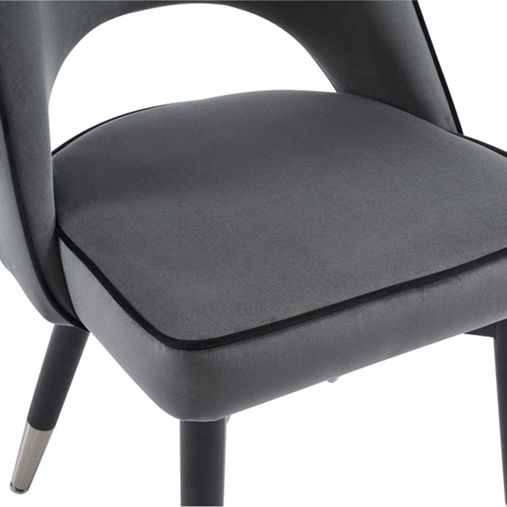 Amore Velvet Upholstery Dining Chair with Legs - Set Of 2