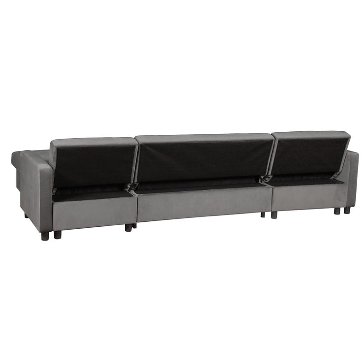 Avery Large U-Shape Storage Corner Sofa Bed With Ottoman