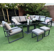 Nice Outdoor Garden Furniture 9 Seater Sofa Rising Table Set