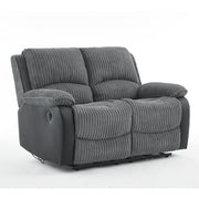 Boston 3+2 Grey Plush Fabric Recliner Sofa Set
