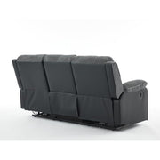Boston Grey Plush Fabric 3 Seater Recliner
