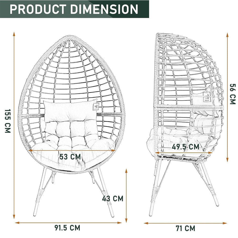 Leisure Standing Chair Garden Rattan Egg Chair