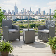 Eton 2 Seater Garden Furniture Bistro Set In Grey