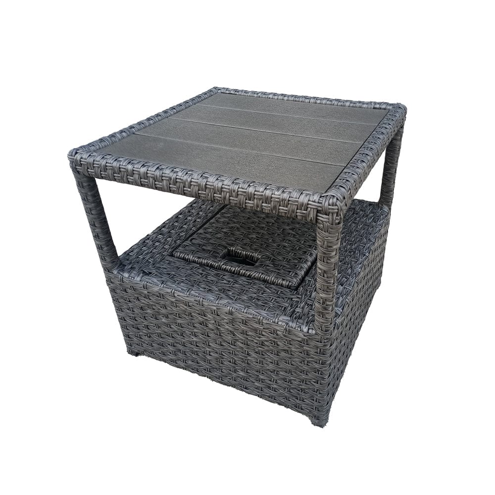 Outdoor Furniture Rattan Recliner Armchairs and Table Set