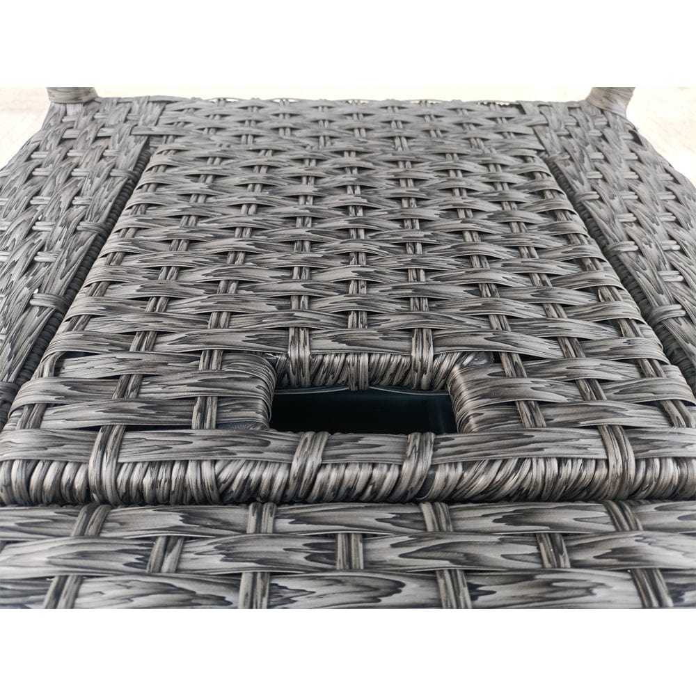 Outdoor Furniture Rattan Recliner Armchairs and Table Set