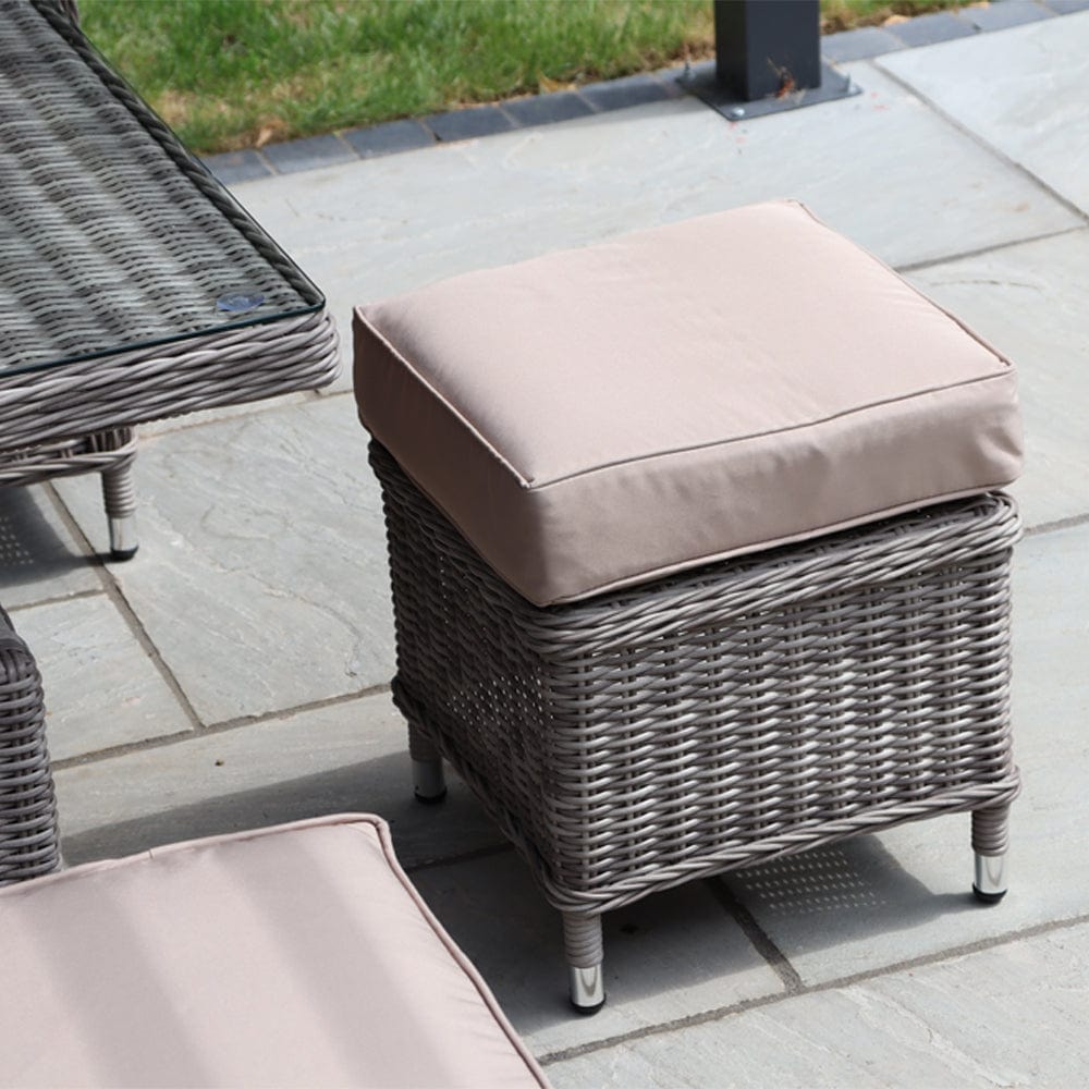 Outdoor Rattan 9 Seater Oxford Corner Dining Set With Ice Bucket and Rising Table