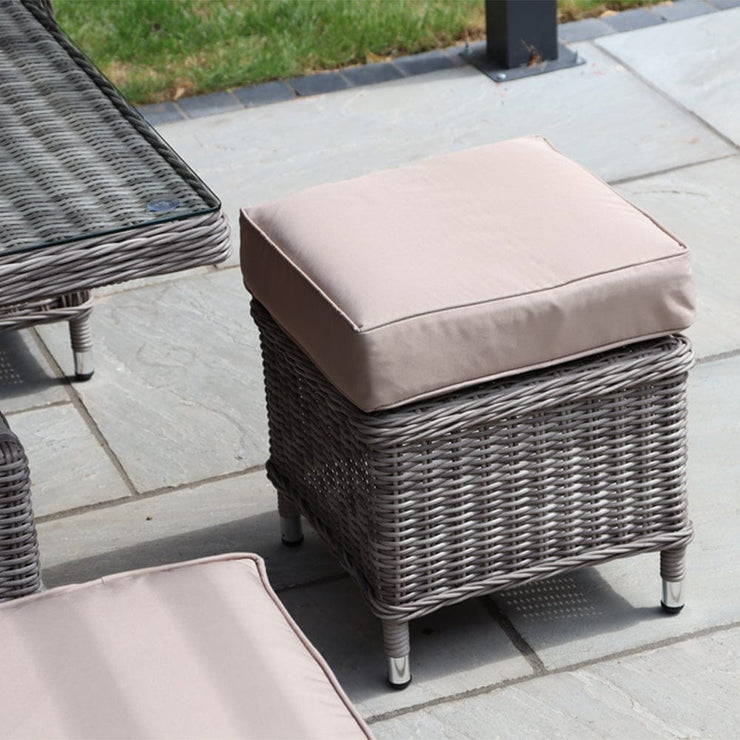 Outdoor Rattan 9 Seater Oxford Corner Dining Set With Ice Bucket and Rising Table