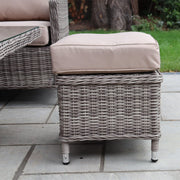 Outdoor Rattan 9 Seater Oxford Corner Dining Set With Ice Bucket and Rising Table