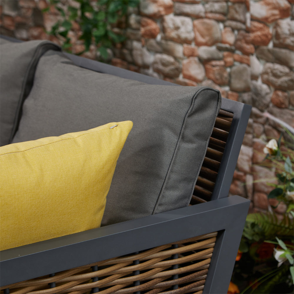 Berlin 9 Seater Aluminium Outdoor Garden Sofa Set with Lifting Table and Bench