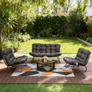 4‑Seater Outdoor Sofa Set with Coffee Table