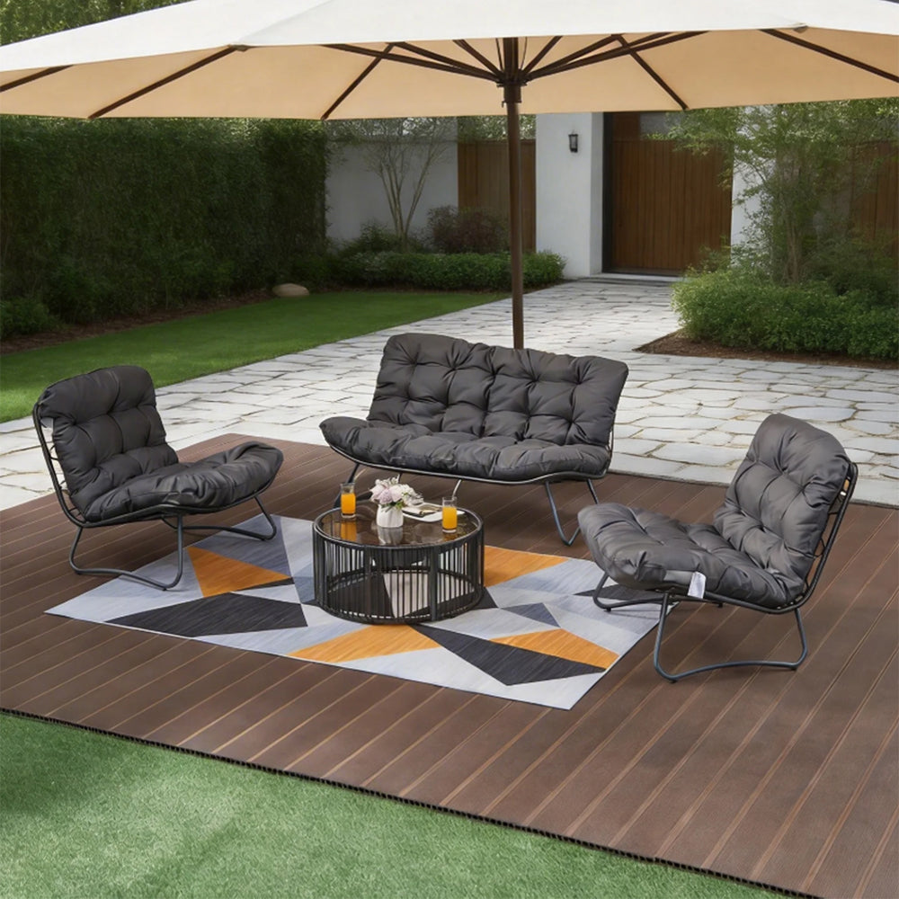 4‑Seater Outdoor Sofa Set with Coffee Table