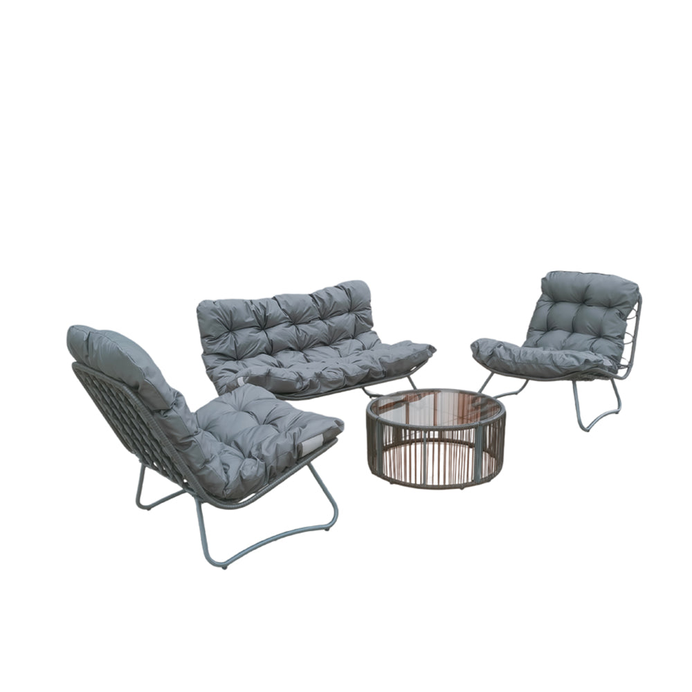 4‑Seater Outdoor Sofa Set with Coffee Table